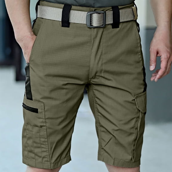 Ceisia Men Multi Pocket Outdoor Daily Loose Casual Shorts Utility Relaxed Fit Bottoms Army Green XXL Gifts for Father