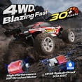 thumbnail image 6 of WeFone 1:16 Scale 4WD Off-Road RC Car, 30KPH All Terrain High Speed Remote Control Car, 2 Batteries, 40Mins RC Cars for Adults, Kids and Gifts, 6 of 10