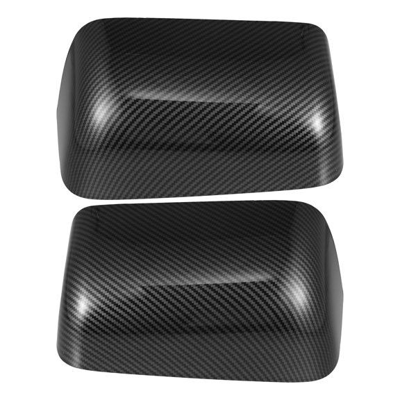 1 Pair Car Door Rearview Mirror Cap Overlay Carbon Fiber Pattern Black for Ford Excursion 2001-2005