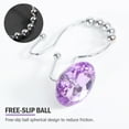 thumbnail image 2 of 12PCS Rust Resistant Double Hooks Glide Shower Ring Hangs for Both Shower Curtain and Liner (Stainless Steel Hook, Purple), 2 of 8