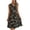 Black, variant on Fashion Clothing Women's Yellow Sunflower Print V-Neck Sleeveless Tiered Dress - Button Front Flowy A-Line Sundress for Farm Visits & Rustic Country Trips S-2XL