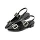 thumbnail image 2 of Flats Balerina Elegante Para Dama Oficina Charol Negro negro 24, 2 of 6