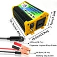 thumbnail image 3 of Mistaha Peaks Power 3000W Modified Sine Inverter High Frequency Power Inverter DC to AC Converter Car Power Inverter with 2.1A Dual USB Port Battery Clips, 3 of 6