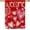 -, variant on Valentines Day House Flag 28x40 Inch Double Sided Outside Love Heart Valentines Day Decorations Outdoor Seasonal Decorative Large Garden Flag 1-28