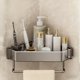 thumbnail image 4 of Estante de Almacenamiento para Baño de Acero Inoxidable Gris 32.5x24x5cm Estante para Toallas sin Perforaciones con Ganchos Diseño Ventilado para Artículos de Aseo y Cosméticos, 4 of 6