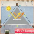 thumbnail image 2 of Colourtree 10' x 12' x 15.6' Grey Right Triangle Size Super Ring Sun Shade Sail CTAWTN Canopy Awning Shades for Patio - Commercial Heavy Duty - 260 GSM - 5 Years Warranty, 2 of 10