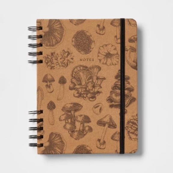 6"x8" Ez Grip Spiral Mushrooms Notebook