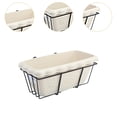 thumbnail image 6 of FashionCha Balcony Railing Planter Decorative Rectangular Vegetables Growing Container Home beige and black, 6 of 9
