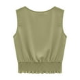 thumbnail image 5 of Fengactive Women's Sleeveless Casual Summer Tank Tops Boho Cami Slim Fit Smocked Bottom Shirts, 5 of 8