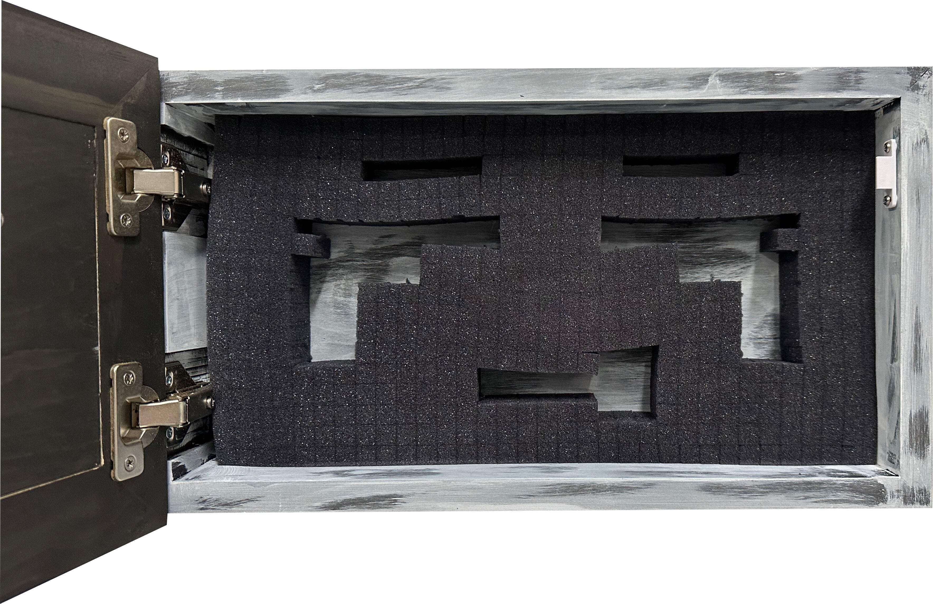 Bellewood Designs Decorative Cow Farm Wall-Mounted Secure Gun Cabinet - Gun Safe To Securely Store Your Gun  Home Self Defense Gear