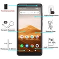 thumbnail image 6 of Luxmo Alcatel Glimpse (Cricket Wireless) Belt Holster Bundle: Vertical Rugged Nylon Carrying Pouch Clip Phone Case (2 Card Slots/Pen Holder) with Tempered Glass Screen Protector - Dark Gray, 6 of 9