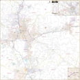 thumbnail image 1 of Univarsal 911843214001-59x59-RAB 59 x 59 in. Asheville, North Carolina Wall Map - Rail-Black Molding, 1 of 1