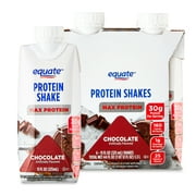 Equate Max Protein Nutrition Shake, Chocolate Flavored, Liquid, 11 fl oz, 4 Count