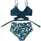 thumbnail image 4 of Conjunto de bikini cruzado para mujer, push up, cintura alta, trajes de baño de 2 piezas, 4 of 6