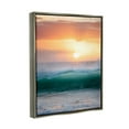 thumbnail image 3 of Stupell Industries Orange Sunset Rolling Ocean Waves Coastal Photography Gray Floater Framed Art Print Wall Art, 3 of 6