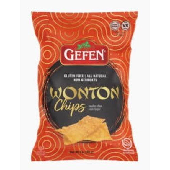 Gefen Gluten Free Wonton Chips, 1oz (6 Pack) Crispy Wonton Strips | Kosher for Passover | Gluten Free Snack | Great for Salad Toppings