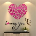 thumbnail image 3 of Harpi Wall Decals Clearance Hot Pink Heart DIY Removable Vinyl Decal Art Mural Wall Stickers Home Room Decor, 3 of 4