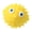 Yellow, variant on Puffer Fish Water Toy, Blue Silicone Squirt Spray Toy for Pool and Bath, Stress Relief Fidget Squeeze Toy, Summer Aquatic Play