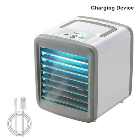 

Mini Air Conditioner with 7 Colors Night Light Portable USB Desktop Air Cooling Humidifier for Office Bed 300ML Tank New