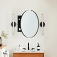 thumbnail image 2 of TEHOME Myriel Surface Mount Framed Round Medicine Cabinet with Mirror 24" x 24" - Black, 2 of 8