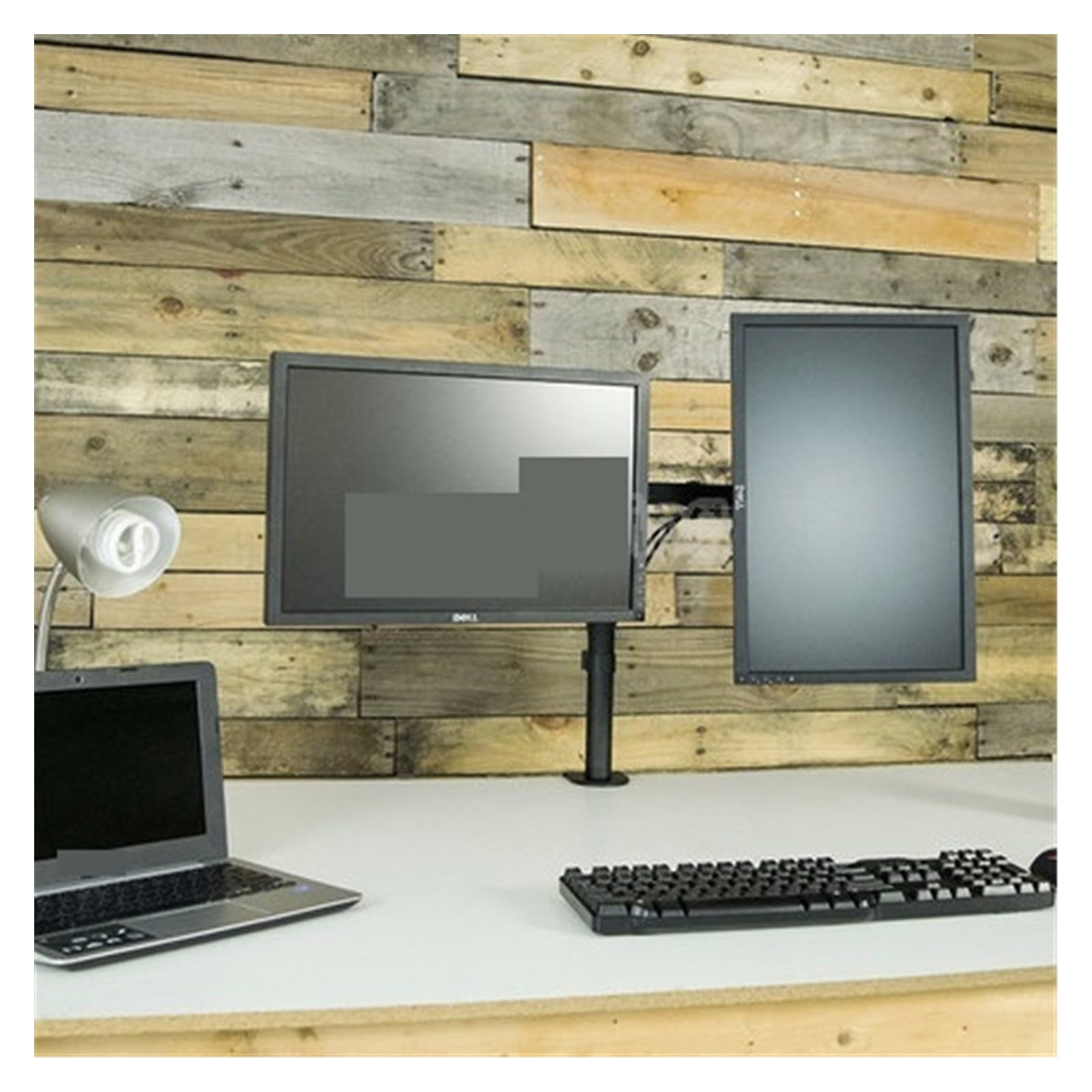 Desktop Clamping Full Motion 360 Degree Dual Monitor Holder Stand 10"-27"LCD LED Monitor Mount Arm Loading 8kgs Each Head ,Flexible and Strong Support