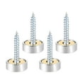 thumbnail image 3 of Uxcell 0.55'' Mirror Screws Decorative Caps Cover Stainless Steel Silver Tone 4pcs, 3 of 5
