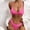 Pink, variant on hoksml Supportive Swimsuits for Women,Fashion Women Split Swimsuit Show Waist Solid Color Sexy Bikini