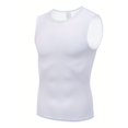 thumbnail image 3 of QJUHUNG Débardeur de Cyclisme Sans Manches pour Hommes - Séchage Rapide Haute Élasticité Respirant Contraste Maille Col Rond Ajusté Tissu Polyester Lavage des Mains Idéal pour Printemps/été Cycl, 3 of 7