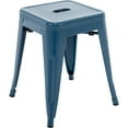 thumbnail image 5 of 18 Inch Industrial Metal Bar Stools Set of 2, Stackable Indoor/Outdoor Stackable Kitchen Dining Chair, Backless Kitchen Short Stools (Dark Blue), 5 of 10