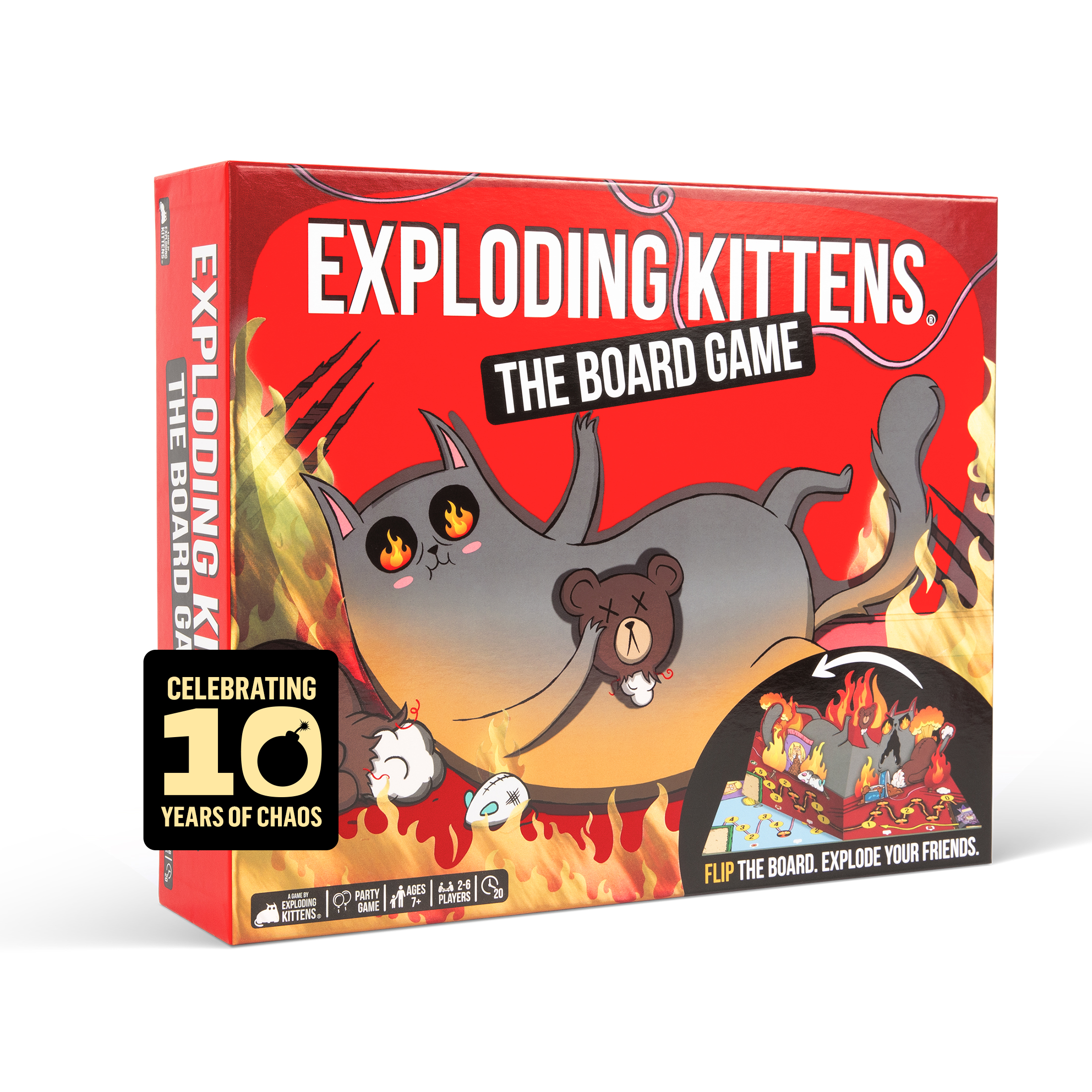 Exploding Kittens: The Board Game - The Action Packed Party Game to Celebrate their 10th Birthday - for 2-6 Players Aged 7+