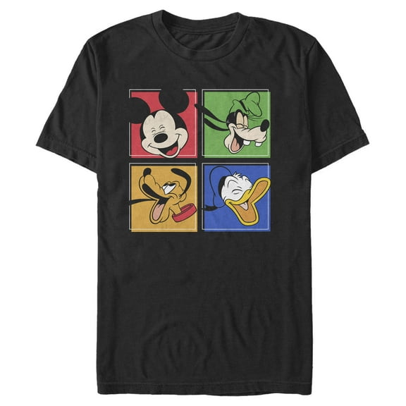 Men's Mickey & Friends Mickey Mouse Character Grid Graphic Tee Black 2X Large
