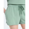 thumbnail image 5 of Joyspun Women's French Terry Lounge Sleep Short Sleeve Top and Shorts Set, 2-Piece, Sizes XS-3X, 5 of 6