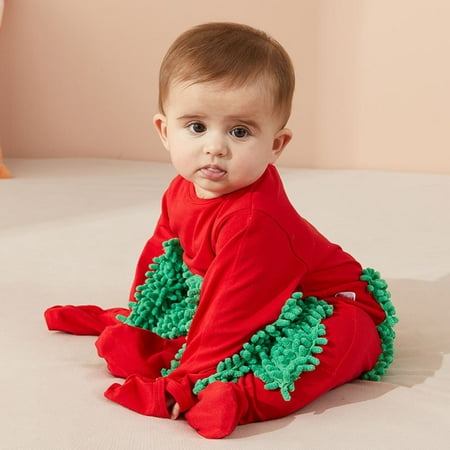 

Youmylove Romper Newborn Infant Baby Girls Boys Crawling Baby Solid Mop Onesie Romper Jumpsuit Xmas Holiday Outfits