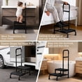 thumbnail image 5 of SAFH 2 Step Stool with Handle - Adjustable Height, Non-Slip Pedals & Glow Strips for Elderly, Seniors, Bath, Kitchen, 5 of 9