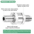 thumbnail image 2 of Uxcell 2 Pcs 1/2" Fuel Oil Check Valve for Petrol Diesel One-Way Valves Silver, 2 of 6