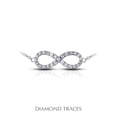 thumbnail image 1 of Diamond Traces UD-OS3043-4373 1.03 Carat Total Natural Diamonds 14K White Gold Prong Setting Infinity Fashion Pendant, 1 of 1