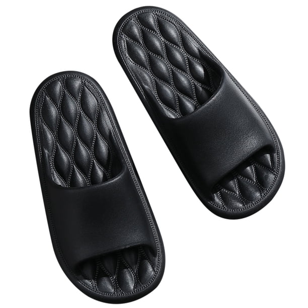 Sandalias Interior para El Plataforma Gruesa Con Diapositivas Nube Verano Chanclas Antideslizantes Color Sólido Y Hotel