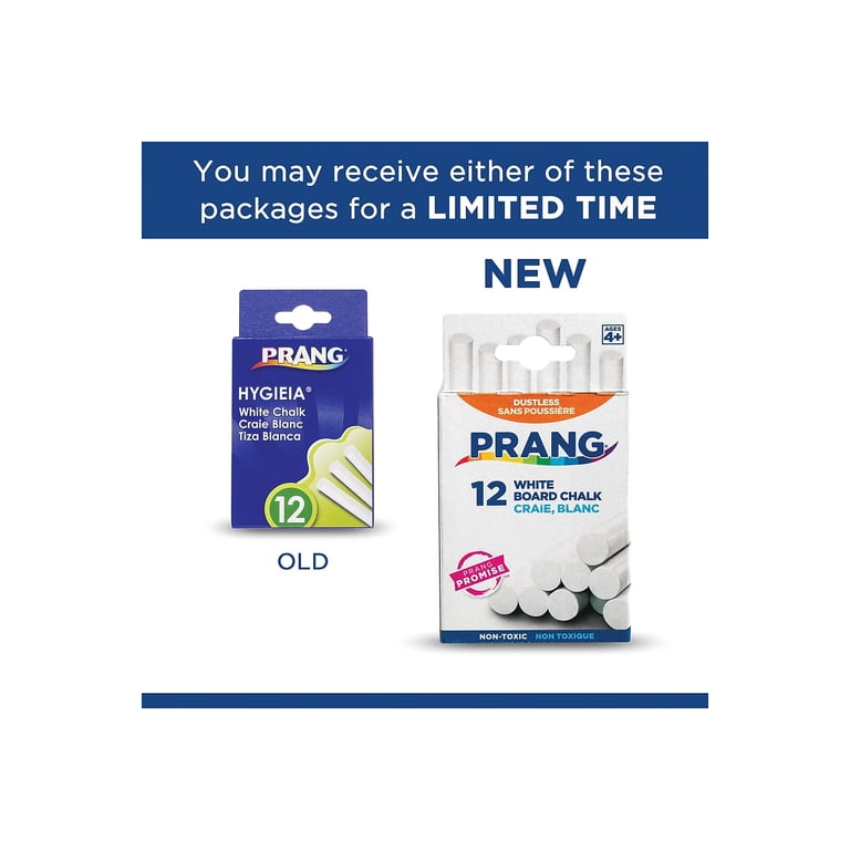 Dixon, Prang Chalk, 12 Count, Dustless White Chalk - Walmart.com