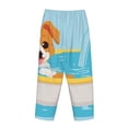 thumbnail image 3 of Lsque Cute Dog In Bath Print Women's Pajama Pants, Lounge Pant - Comfortable Home Wear,Elastic Waistband, Stylish Design-Small, 3 of 9