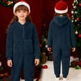 thumbnail image 5 of RTKFRFLM Kids Warm Jumpsuit Hooded Onesie Loungewear for Winter Cold Weather Home Leisure Sleepwear Nightwear Clothing for Boys Girls Outdoors Navy 7-8 Years, 5 of 7