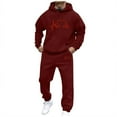 thumbnail image 3 of VBTAPA Sweat Suits for Men Tracksuits 2 Piece Sets Heart Beat Print Athletic Jogging Suits Trendy Casual Outfits Limited Time Sales Red XXXL, 3 of 6