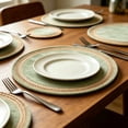 thumbnail image 6 of Round Placemats Set of 6, 15" Woven Table Mats, Non-Slip Heat-Resistant, Washable Dining Chargers, Kitchen Hot Pads, Farmhouse Décor, Wedding & Holiday Use(C), 6 of 7