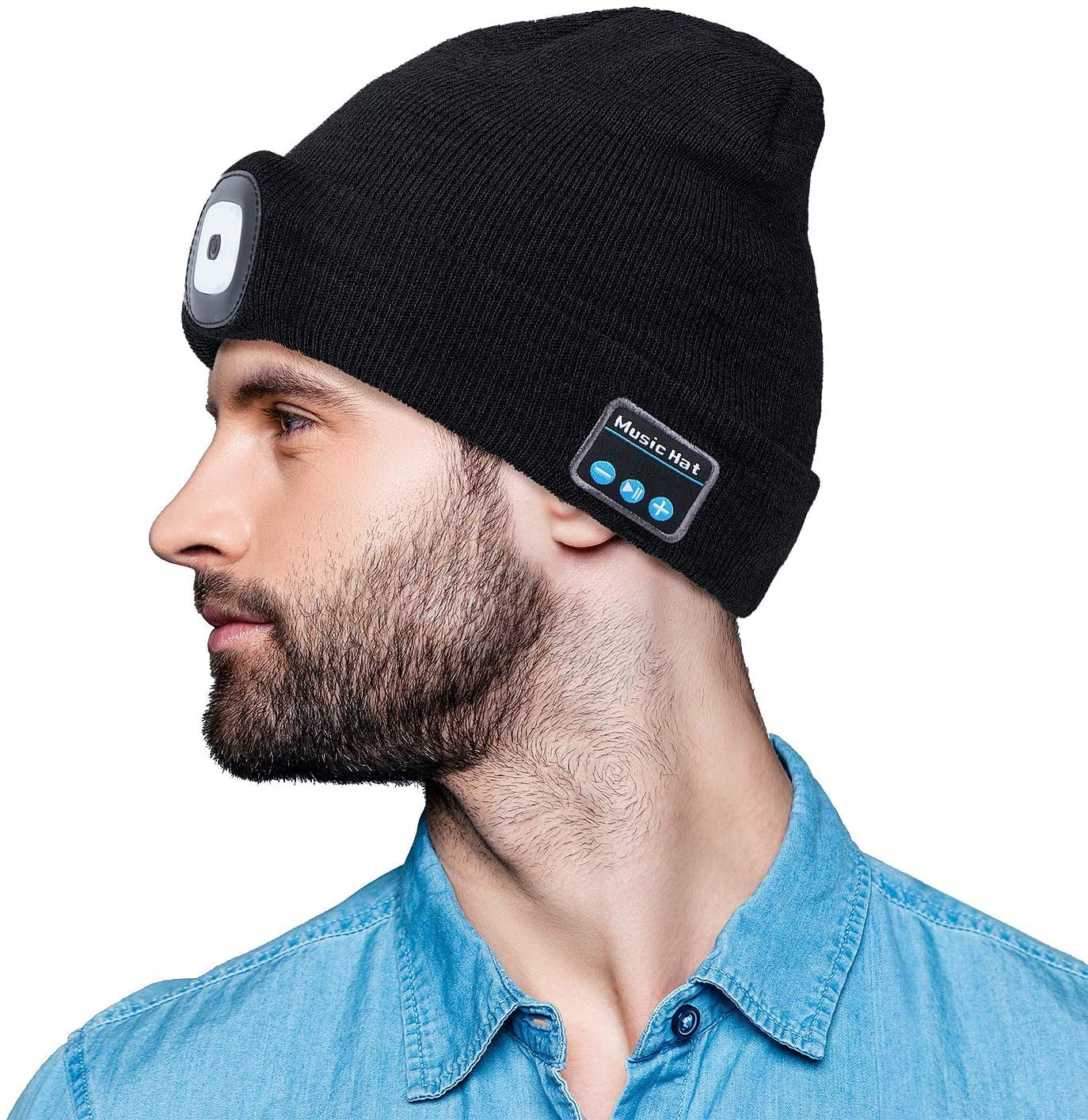 Bluetooth Beanie LED Lighted Hat with 