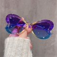 thumbnail image 2 of Trendy UV400 Gradient Colorful Butterfly Sunglasses Shades Women's Cat Eye Sun Glasses Ladies Party Eyewear GREEN, 2 of 8