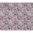 thumbnail image 4 of oneOone Cotton Flex Light Gray Fabric Leaves & Floral Artistic Sewing Material Print Fabric By The Yard 40 Inch Wide, 4 of 4