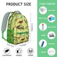 thumbnail image 3 of Cute Baby Dinosaur Pattern Backpack – Artistic Cartoon Dino Print Schoolbag with Planets, Forest, and Star Design, 3 of 6