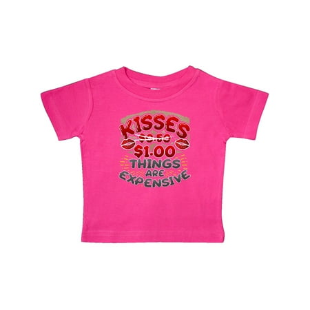 

Inktastic Funny Valentines Day Kisses Joke Gift Baby Boy or Baby Girl T-Shirt