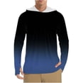 thumbnail image 2 of Dagugfen Mens Shirts Summer Hoodie Sun Protection Long Sleeve Loose Comfy Gradient Color Outdoor Shirts for Fishing, 2 of 8