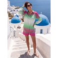 thumbnail image 2 of Conjunto Mujer 2 Piezas Degradado Camisa Manga Larga y Short Casual Fresco, 2 of 5