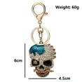 thumbnail image 3 of QDDollars Skull Keychain for Women, Punk Skull Skeleton Key Chain for Ladies, Gothic Skull Key Ring, Halloween Skull Head Keychains, Sparkling Skull Bone Keyring, Rhinestone Skull Keychain, 3 of 3